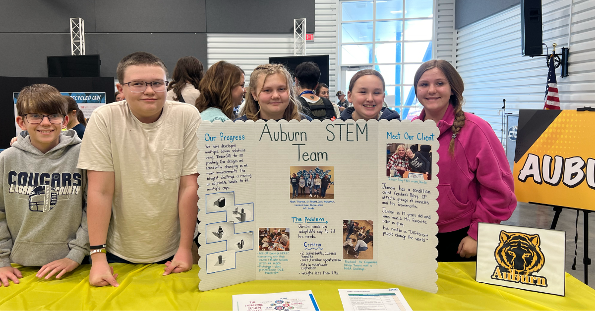 Students at Logan Country Schools presenting their exhibition of learning
